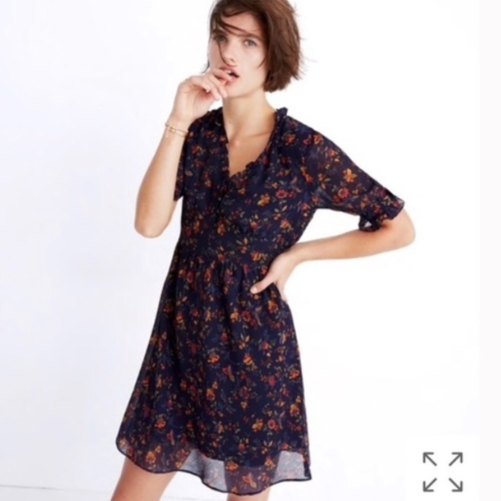 Madewell Freesia Floral Dress in Climbing Vine